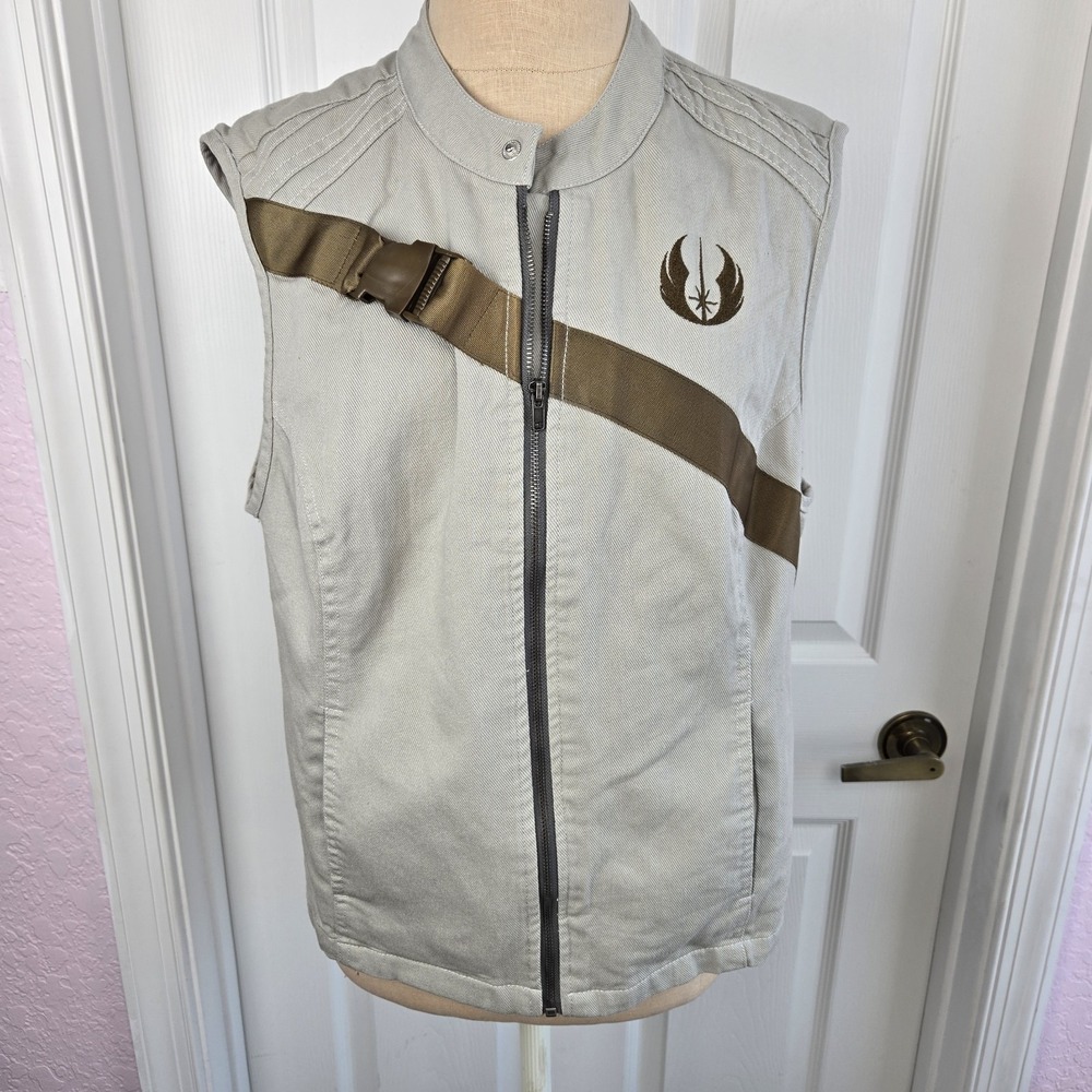 Her Universe Womens Star Wars Rey Vest Pockets Size L Lined With Graphic Cosplay